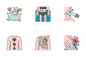 Types Of Spa Treatments Icon Pack