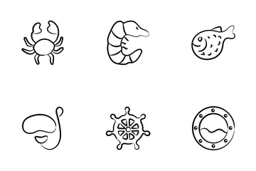 U-Boote und Meereslebewesen Symbolpack