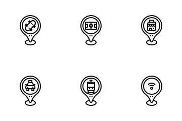 Ubicaciones Paquete de Iconos