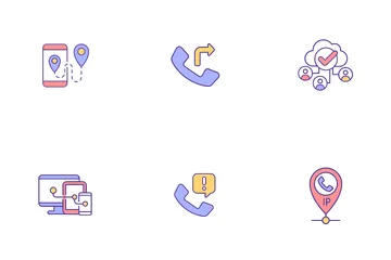 UCaaS Telecommunication System Icon Pack
