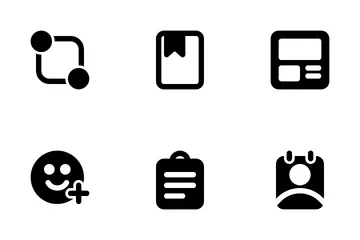 Interface utilisateur minimaliste de base essentielle Icon Pack