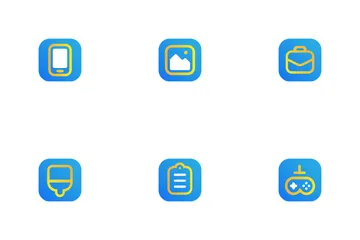 Ocean Gold Icon Set - Basic UI Icon Pack