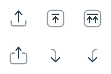 Flèches et actions de l'interface utilisateur Pack d'Icônes