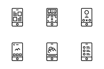 Interface utilisateur mobile 2 Pack d'Icônes