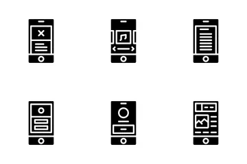 Mobile Benutzeroberfläche 2 Symbolpack