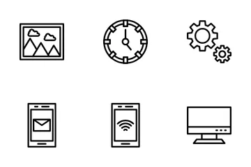 Estructuras alámbricas de la interfaz de usuario Paquete de Iconos