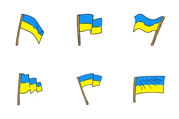 우크라이나 국기 아이콘 팩