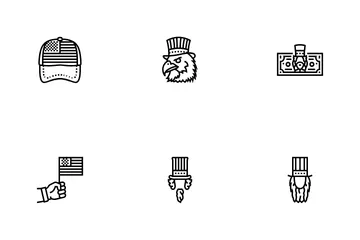 Uncle Sam Patriotism Propaganda Icon Pack