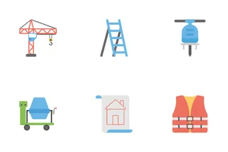 Under Construction Flat Icons