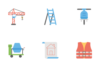 Under Construction Flat Icons Icon Pack