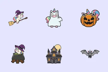 Unicorn Halloween Icon Pack