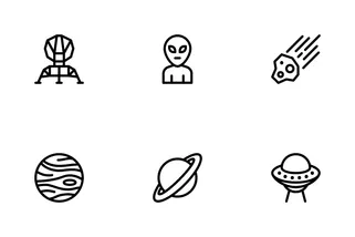 Universe Line Icons