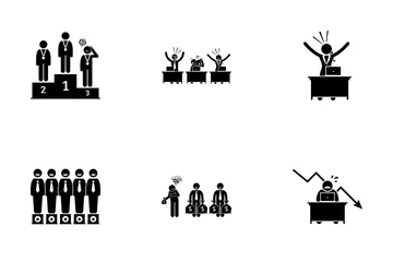 Unsuccessful Businessman Icon Pack