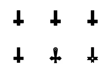 Upside Down Cross Icon Pack