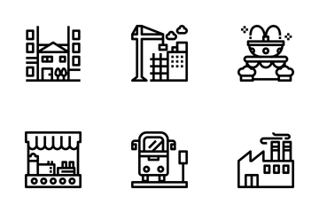 Urban And City Element Icon Pack