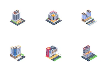 Urban Buildings Icon Pack