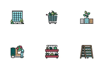 Urban Gardening Eco Icon Pack