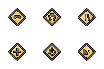 US Road Signs Icon Pack