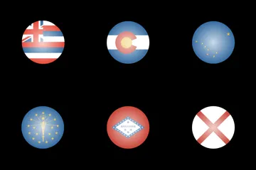 US State Flags Icon Pack