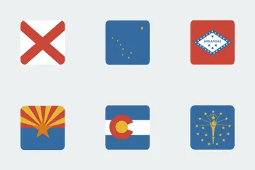 US State Flags Icon Pack