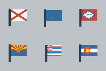 US State Flags Icon Pack