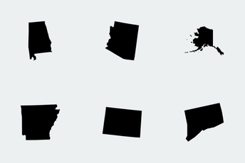US State Maps Icon Pack