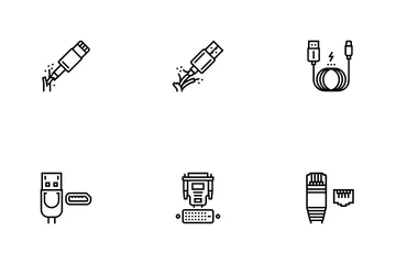 Usb Cable And Port Purchases Icon Pack