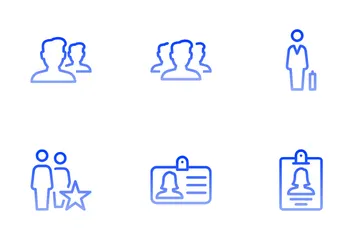 Users Outline Gradient Icon Icon Pack
