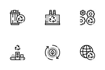 Industrie de l'écologie des usines de recyclage Pack d'Icônes