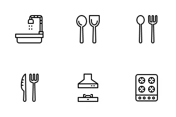 Utensilios de cocina Paquete de Iconos