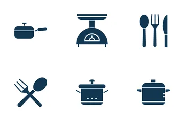 Utensílios de cozinha Pacote de Ícones