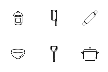 Utensílios de cozinha Pacote de Ícones