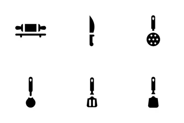 Utensílios de cozinha Pacote de Ícones