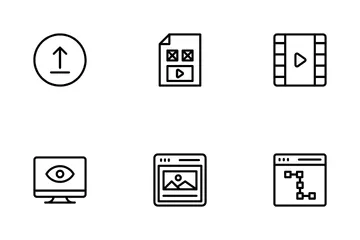 Experiencia de usuario y interfaz de usuario Paquete de Iconos