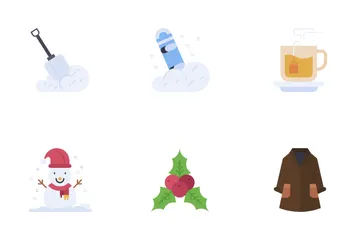 Vacaciones de invierno Paquete de Iconos