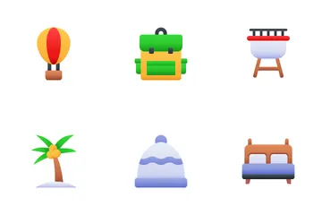 Vacaciones y viajes Paquete de Iconos