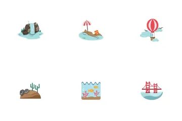 Vacation Flat Icon Pack