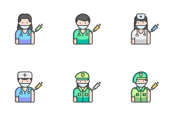 Vaccination Avatar Icon Pack