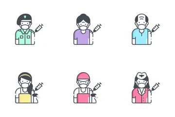 Vaccination Avatar Icon Pack