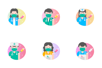 Vaccination Avatar Icon Pack