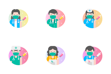 Vaccination Avatar Icon Pack