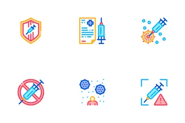 Vaccination Syringe Icon Pack