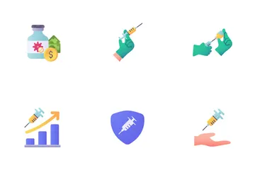 Vacuna para el COVID-19 Paquete de Iconos