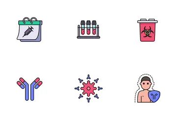 Vacuna para el COVID-19 Paquete de Iconos