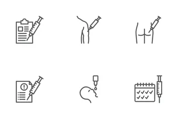 Vacunación Paquete de Iconos