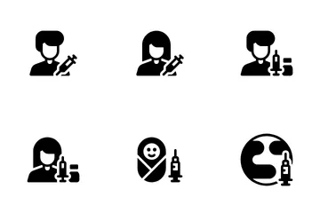 Vacunación Paquete de Iconos