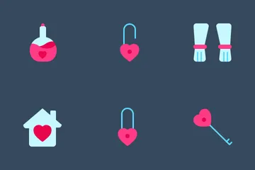 Valentine And Romance 2 (Flat) Icon Pack