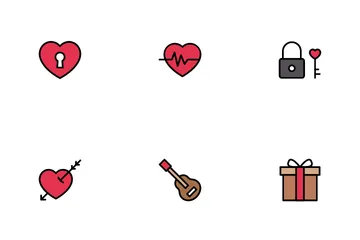 Valentine Day And Wedding Icon Pack