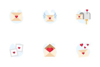 Valentine Envelope Icon Pack
