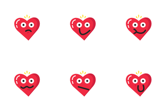 Valentine Heart Emoji Icon Pack